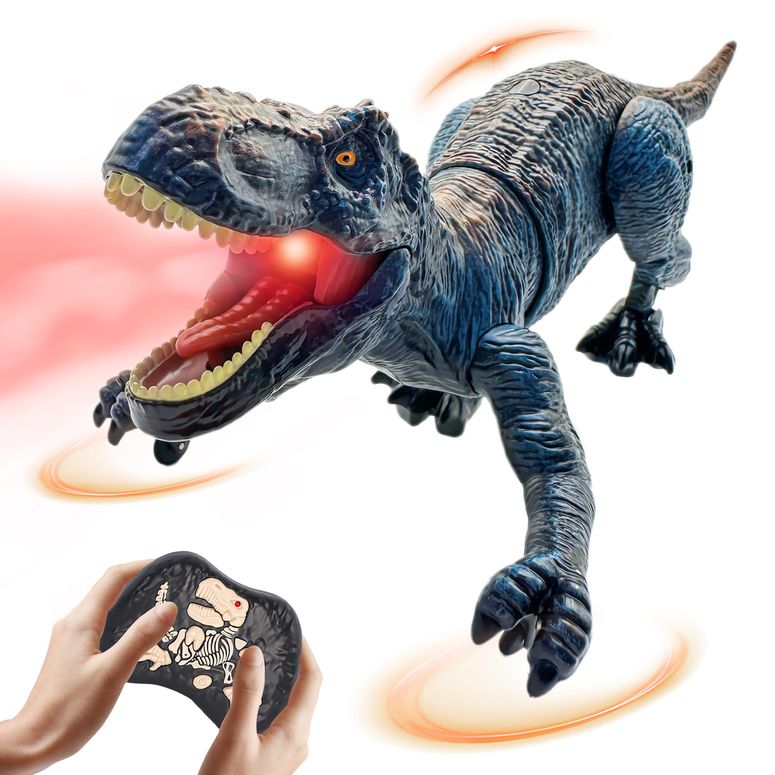 リモコン カー ギフト RC おもちゃ 車 Remote Control Dinosaur Toys for Kids 3-5, 5-7, 8-12, 10-12, Electronic RC T Rex Dino Robot Toy for Boys, Top Christmas & Birthday Gifts for 6 7 8 9 10 11 & 12 Year Old Boys (Color: Blue) 【並行輸入品】|MJ-MARKET