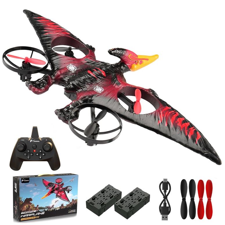 リモコン カー ギフト RC おもちゃ 車 Dragon Remote Control Airplane,RC Plane Dinosaur 2.4G 6-Axis Gyro EPP Foam RC Aircraft One Key Take Off 360 Rotation Easy to Fly RC Glider Flying Toys for Kids & Beginners (Red) 【並行輸入品】