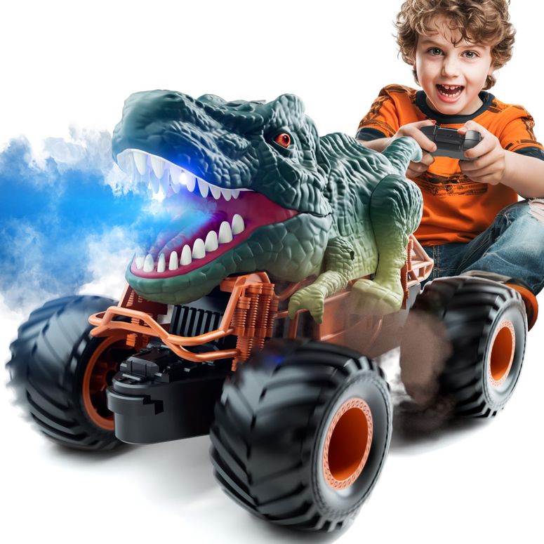 リモコン カー ギフト RC おもちゃ 車 Bennol Remote Control Dinosaur Car, 2.4Ghz RC Truck for Toddlers, Electric Hobby RC Car Toys with Light & Sound Spray Birthday Gift for 3 4 5 6 7 8 Year olds Kids Boys Girl 【並行輸入品】
