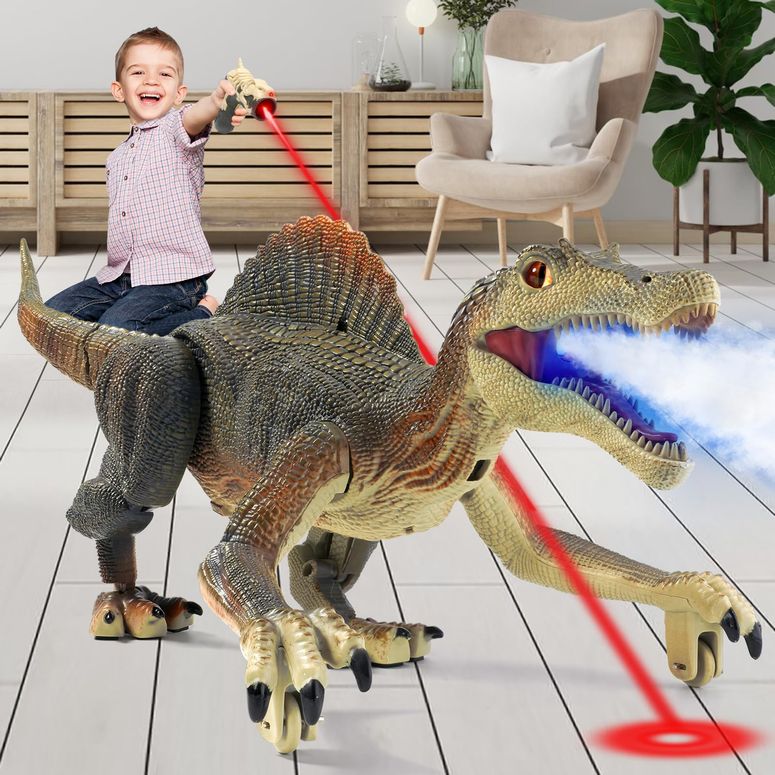 リモコン カー ギフト RC おもちゃ 車 Mini Tudou Remote Control Dinosaur Toys,RC Walking Robotic Dinosaur Toy w/Light Chasing Remote Control,Auto Spraying and Roaring,Jurassic Spinosaurus Dinosaur Toys for Kids Boys 4 5 6 7 8-12 Year 【並行輸入品】|MJ-MARKET