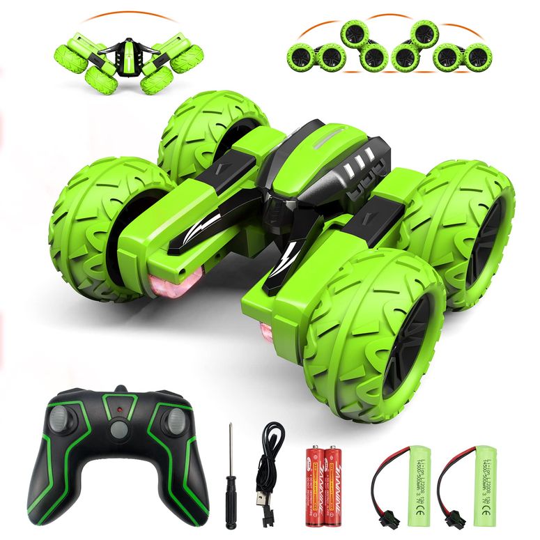リモコン カー ギフト RC おもちゃ 恐竜 Remote Control Car for Kids 3-12 Years Old, Birthday Gift Toy for Boys Age 4 5 6 7 8, RC Car Stunt with Light 4WD Double Side Racing Vehicle 360° Flips Offroad Indoor Outdoor Sand Grass Garden 【並行輸入品】