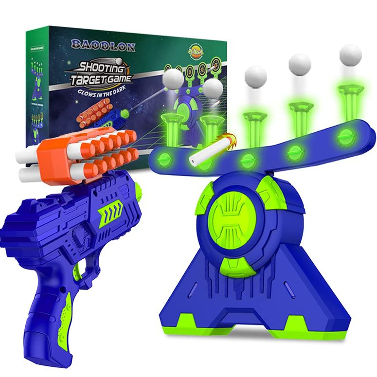 レーザータグ レーザー銃 おもちゃ フェイク BAODLON Shooting Games Toy for Age 5, 6, 7, 8, 9, 10+ Years Old Kids, Boys - Glow in The Dark Floating Ball Target with Foam Dart Toy Gun, 10 Balls/5 Targets - Ideal Gift 【並行輸入品】｜MJ-MARKET