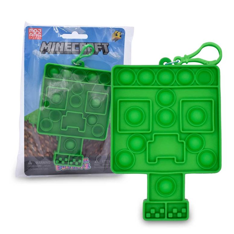 マイクラ おもちゃ クリーパー Minecraft Mini Bubblerz Fidget Bubble Popper Backpack Hanger (Creeper, Cow, Steve, Alex) 【並行輸入品】