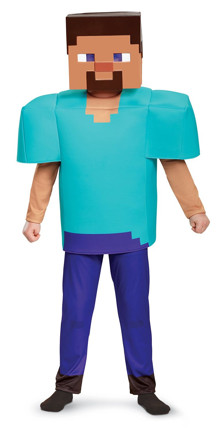 マイクラ おもちゃ クリーパー Steve Deluxe Minecraft Costume, Multicolor, Small (4-6) 【並行輸入品】｜MJ-MARKET