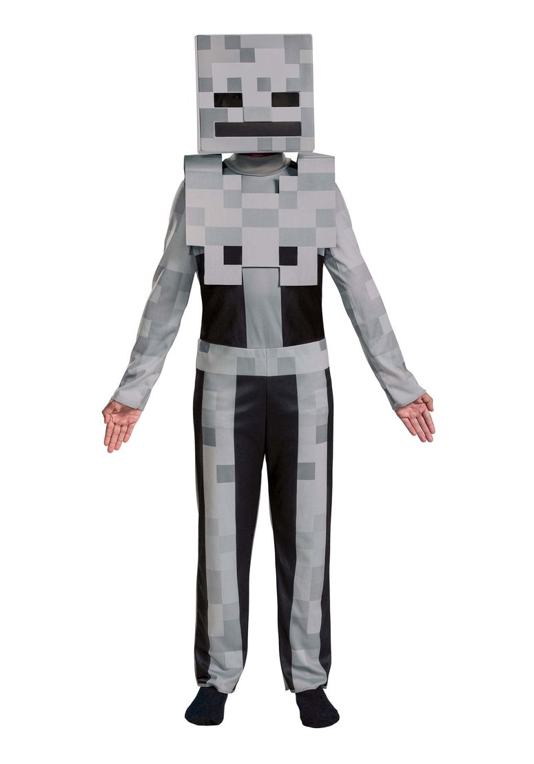 マイクラ おもちゃ クリーパー Disguise Minecraft Skeleton Costume for Kids, Video Game Inspired Character Outfit, Classic Child Size Small (4-6),Gray 【並行輸入品】