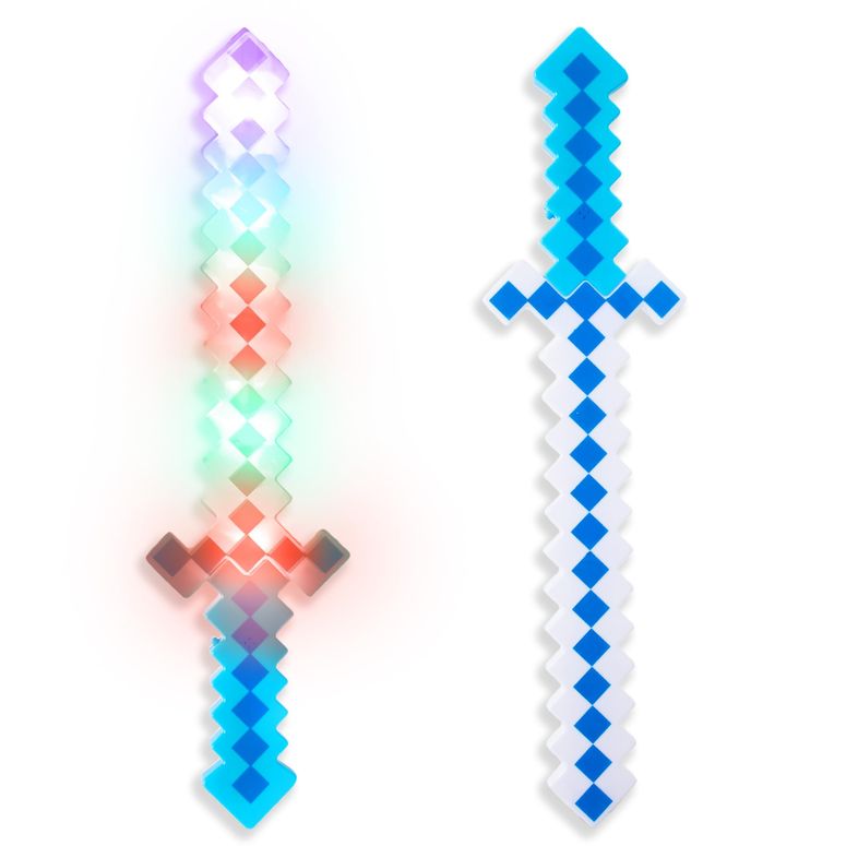 マイクラ おもちゃ クリーパー Fun Central LED 24" Light Up Pixel 8-Bit Toy Sword for Kids - Blue - 2 Pack (Blue, 24") 【並行輸入品】｜MJ-MARKET