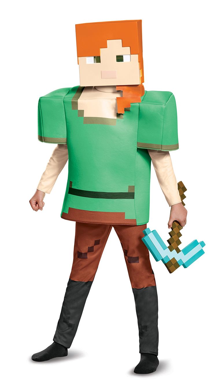 マイクラ おもちゃ クリーパー Alex Deluxe Minecraft Costume, Multicolor, Large (10-12) 【並行輸入品】