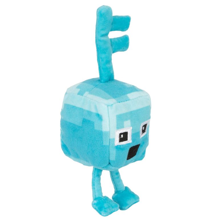 マイクラ おもちゃ クリーパー JINX Minecraft Dungeons Mini Crafter Diamond Surprised Key Golem Plush Stuffed Toy, Blue, 4.5\