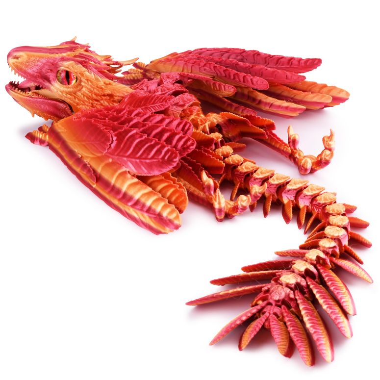 マイクラ おもちゃ ender dragon Guwewu Feathered Wyvern Dragon, 3D Printed Dragon, Articulated Dragon, Fidget Dragon, 3D Printed Toys, Desktop Pet (Infernostride) 【並行輸入品】
