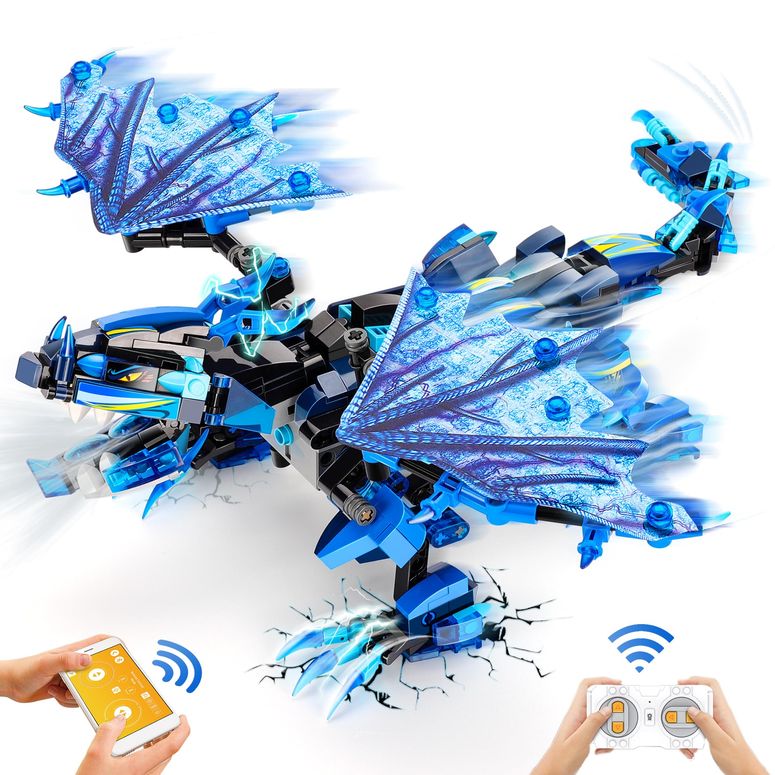 マイクラ おもちゃ ender dragon OASO Remote & APP-Controlled Dragon Building Kit, STEM Projects for Kids Ages 8-12, Christmas Birthday Gifts, at-Home Activities, or Screen-Free Fun Toys for Boys Girls, New 2023 (549 Pieces) 【並行輸入品】