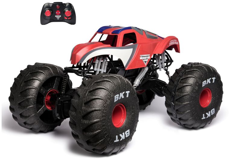遠隔操作 鉄道車両 差し上げ物 RC 遊び道具 車 Monster Jam Marvel Mega Spider-Man RC Monster Truck, All-Terrain, Over 2 Feet Long, 1:6 Scale, Super Hero Kids Toys for Boys and Girls Ages 4+ 【並行輸入品】