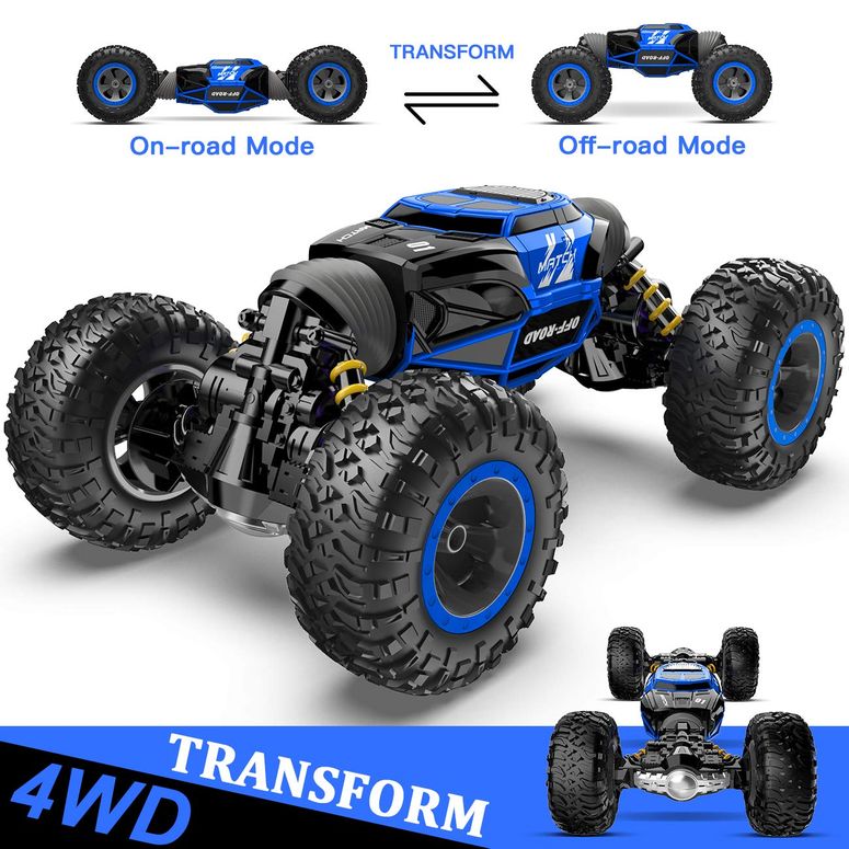 遠隔操作 鉄道車両 差し上げ物 RC 遊び道具 車 BEZGAR TD141 RC Cars - 1:14 Scale Remote Control Car, 4WD Transform 15 KMH All Terrains Crawler RC Stunt Car with Rechargeable Battery for Boys Kids 【並行輸入品】
