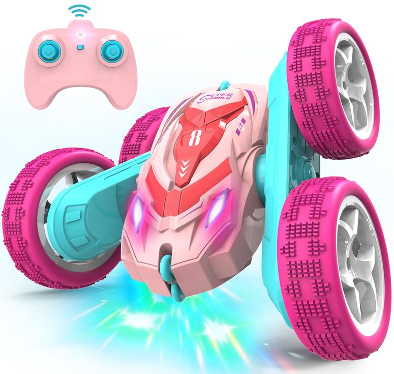 遠隔操作 鉄道車両 差し上げ物 RC 遊び道具 車 AFUNX RC Stunt Cars, Remote Control Car Double Sided 360° Flip Rotating 4WD 2.4Ghz Rechargeable Car Toy with Headlights For Outdoor \u0026 Indoor for 6-12 years old Kids Girls Boys Birthday Xmas Gift 【並行輸入品】