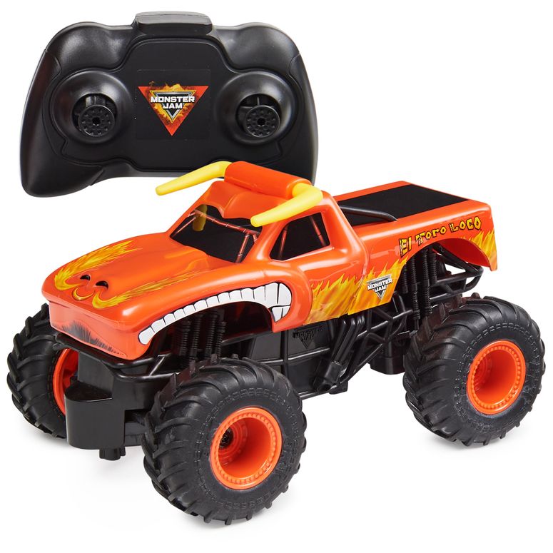 遠隔操作 鉄道車両 差し上げ物 RC 手あそび 車 Monster Jam, Official El Toro Loco Remote Control Monster Truck for Boys and Girls, 1:24 Scale, 2.4 GHz, Kids Toys for Ages 4-6+ 【並行輸入品】