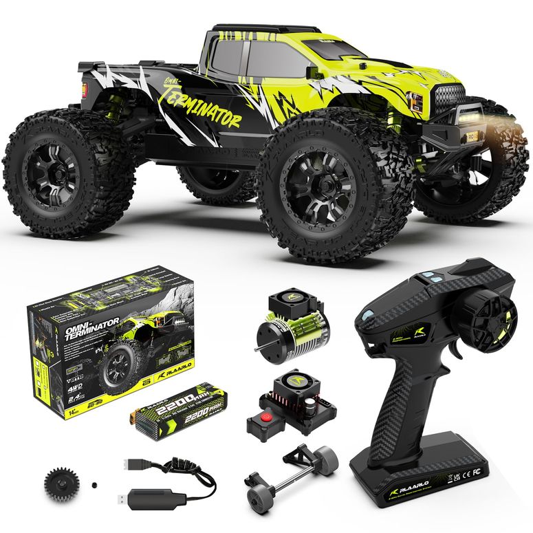 リモコン カー ギフト RC おもちゃ 車 AMORIL 1/10 RTR Brushless Fast RC Cars for Adults,Max 50mph Hobby Electric Off-Road Monster Truck,Waterproof High Speed RC Car 4WD Remote Control Car with 3S Lipo,Green 【並行輸入品】|MJ-MARKET