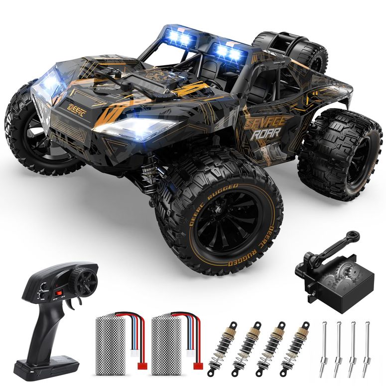リモコン カー ギフト RC おもちゃ 車 DEERC 1:14 All Terrain Fast RC Car, 40KPH High Speed RC Truck with LED Headlight for Boys, Offroad 2.4Ghz 4x4 Remote Control Car, Monster Truck Toy, 2 Batteries 【並行輸入品】 30,225円