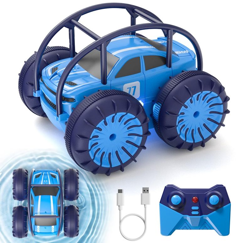 リモコン カー ギフト RC おもちゃ 車 zingzoom Amphibious Remote Control Car, Rechargeable Direct Charging RC Cars 360° Flip Waterproof RC Stunt Car 2.4Ghz 15KM/H 4WD All Terrain Car Toy Xmas Gift for Boys and Girls 【並行輸入品】|MJ-MARKET