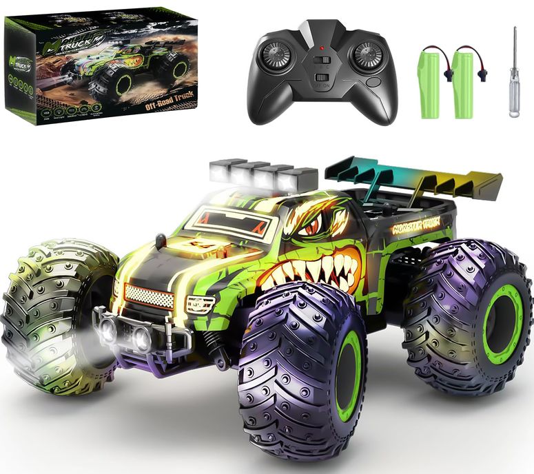リモコン カー ギフト RC おもちゃ 車 JICIFU Remote Control Car,RC Cars Toy,High Speed 20 KM/H RC Truck Off-Road with 2 Headlights and 2 Rechargeable Battery,Dinosaur Toys Gift for Adult Boys 8-12 【並行輸入品】