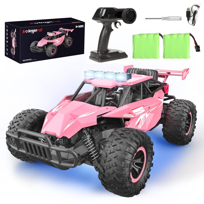 遠隔操作 鉄道車両 差し上げ物 RC 手あそび 車 kolegend Remote Control Car for Girls 50+時間 Monster Trucks 20粁/h 1:12 Scale 13 Inch All Terrains RC Truck with Flashing Chassis Lights Gift Toys for Girls Kids Boys 【並行輸入品】