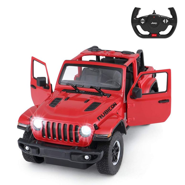 遠隔操作 鉄道車両 差し上げ物 RC 遊び道具 車 RASTAR Off-Road Remote Control Car, 1:14 Jeep Wrangler JL RC Off-Road Racing Vehicle Toy Car for Kids Adults, Spring Suspension/Door Open, 2.4Ghz RED 【並行輸入品】