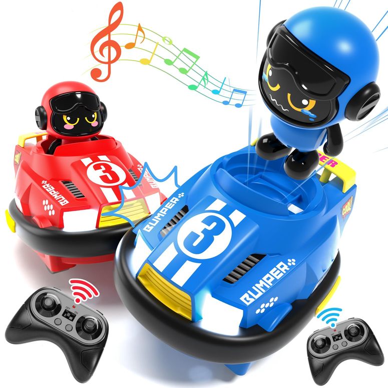 遠隔操作 鉄道車両 差し上げ物 RC 遊び道具 車 bessome 2 Pack Remote Control Bumper Cars Toys for Ages 5-7 Kids|RC Cars Toys for Ages 2-4 Toddlers|Birthday Gift for 3 4 5 6 7 8 Year Old Boys 【並行輸入品】