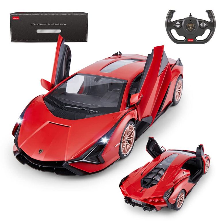 遠隔操作 鉄道車両 差し上げ物 RC 遊び道具 車 RASTAR RC Car Lamborghini Si?n FKP 37 1/14 Remote Control Car, Lamborghini Toy Rc Car for Kids Boys6-12 - RED 【並行輸入品】