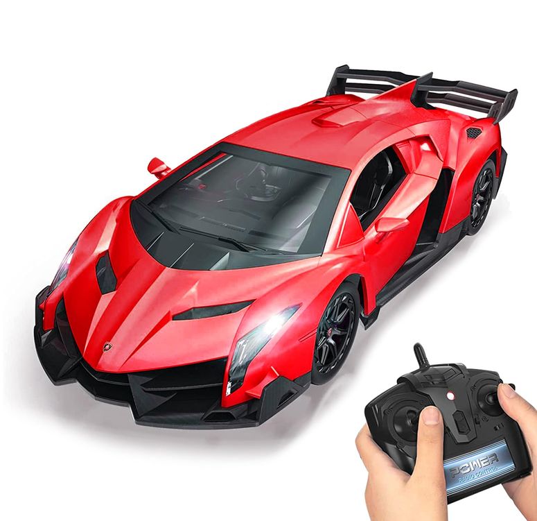 遠隔操作 鉄道車両 差し上げ物 RC 手あそび 車 QUN FENG Remote Control RC CAR Racing Cars Compatible with Lamborghini Veneno Officially Licensed 1:24 Toy RC Cars Model Vehicle for Boys 6,7,8 Years Old,red 【並行輸入品】