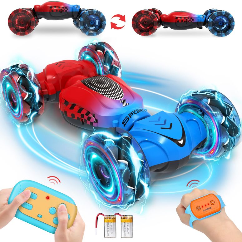 遠隔操作 鉄道車両 差し上げ物 RC 手あそび 車 Nitigo Remote Cars for Kids Ages 4-8, Toys for Ages 5-7, Birthday Gift for 4 5 6 7 8-13 Years Old, Gesture Sensing RC Stunt Car with Lights, Remote Control Car for Boys 8-12, for Kids 【並行輸入品】