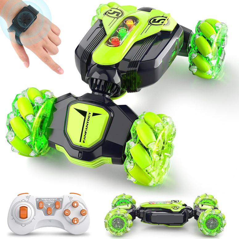 リモコン カー ギフト RC おもちゃ 車 Gesture Sensing RC Stunt Car - Best Gifts for Boys 6-12 Year Old 360° Rotating 2.4Ghz 4WD Remote Control Transform Hand Controlled Carwith Light & Music, Birthday Presents for Kids Age 7 8 9 10 【並行輸入品】