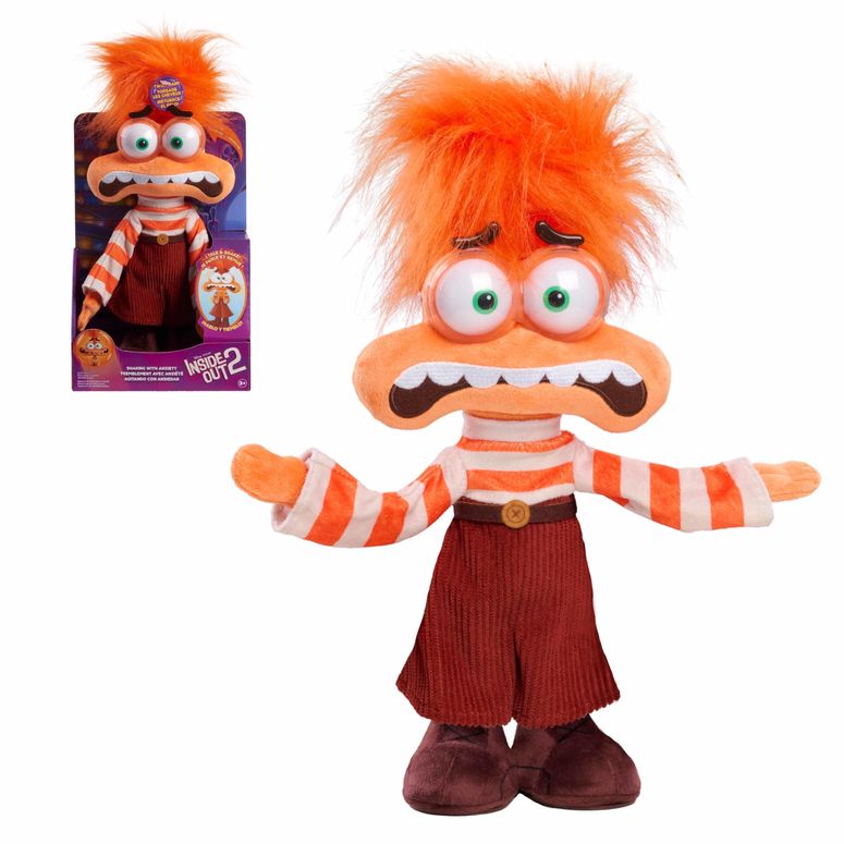 アナと雪の女王 アナ エルサ オラフ Inside Out 2 Shaking With Anxiety Feature Plush, Kids Toys for Ages 3 Up by Just Play 【並行輸入品】
