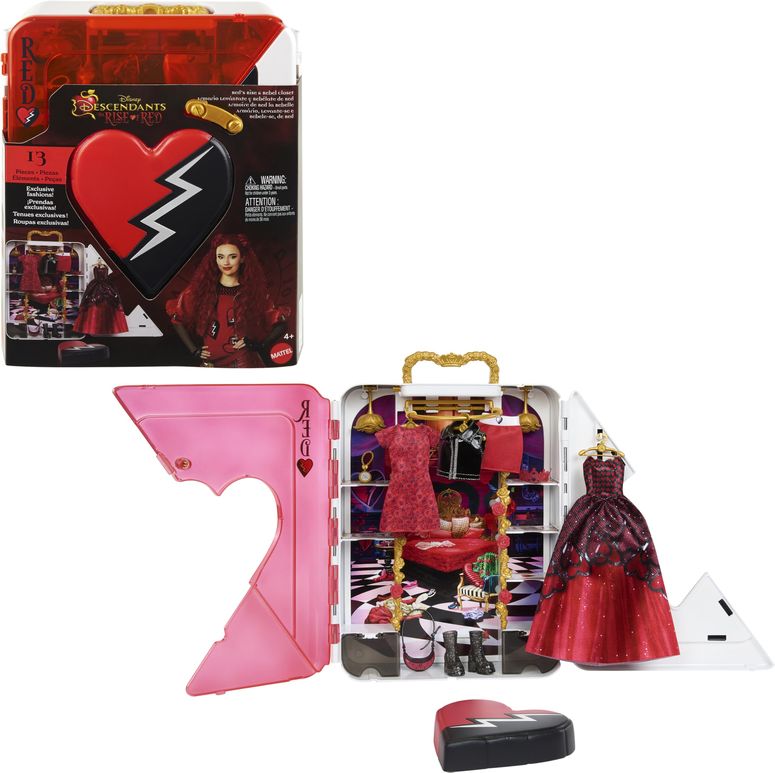 プリンセス シンデレラ Mattel Disney Descendants: The Rise of Red Closet Playset with Exclusive Doll Clothes & Accessories, Red’s Rise & Rebel Toy Closet 【並行輸入品】