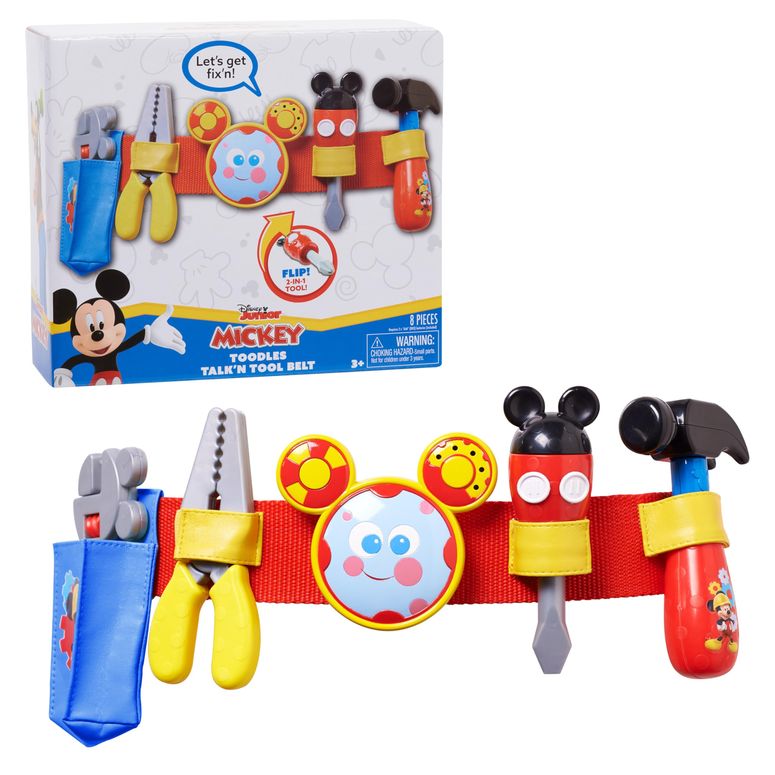 ミッキーマウス ミニーマウス ミッキー ミニー Disney Mickey Toodles Talk'n Toolbelt and Kids Play Tool Accessories for Dress Up and Pretend Play, Kids Toys for Ages 3 Up by Just Play 【並行輸入品】