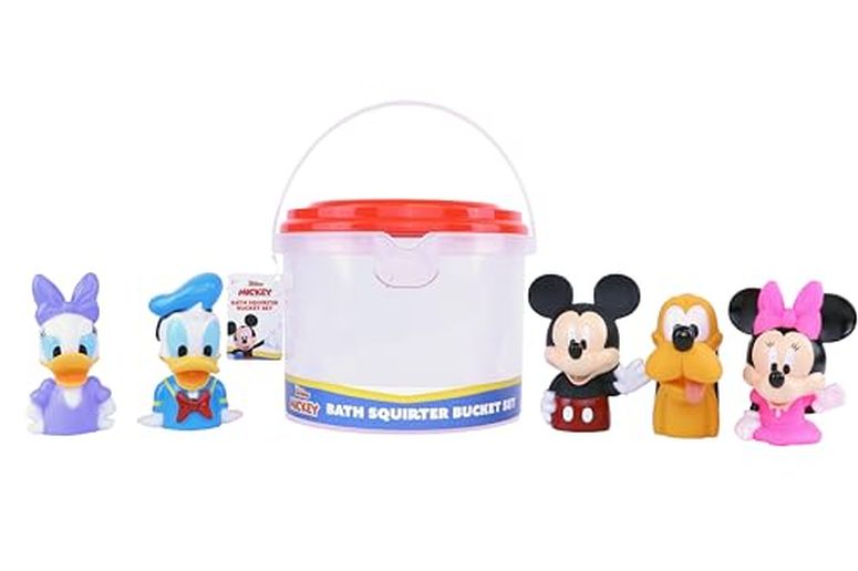 ミッキーマウス ミニーマウス ミッキー ミニー Mickey & Friends 6 Piece Bath Squirter Bucket Set. Bath Toys for Baby and Toddlers, Includes Organizer Bucket with Drainage to Store Your Bath time Water Toys. 【並行輸入品】