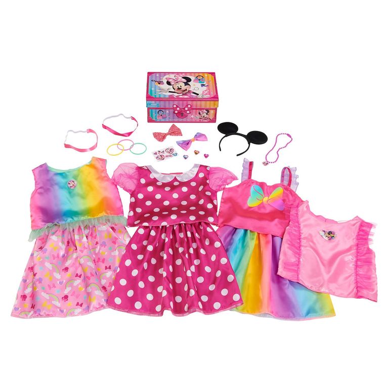 ミッキーマウス ミニーマウス ミッキー ミニー Disney Junior Minnie Mouse Bowdazzling Dress-Up and Pretend Play Trunk, Fits Sizes 4-6X, Kids Toys for Ages 3 Up, Amazon Exclusive by Just Play 【並行輸入品】
