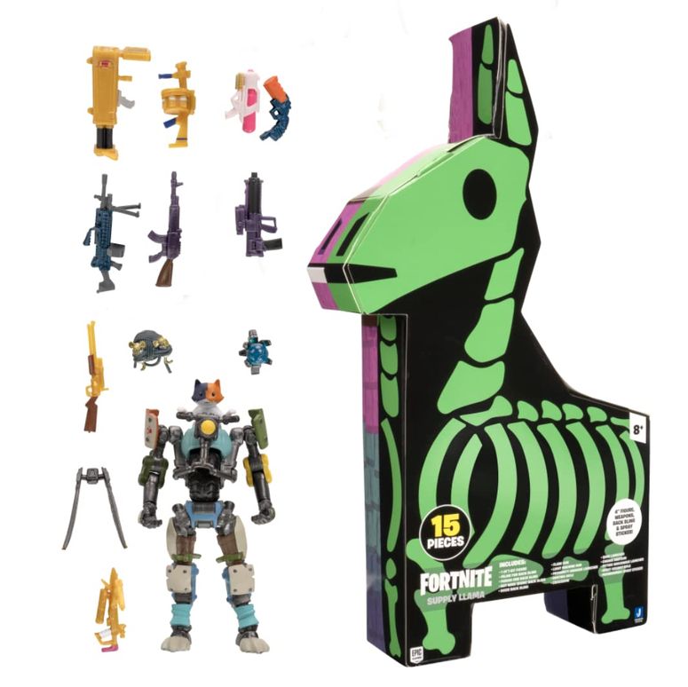 フォートナイト 人形 フィギュア おもちゃ FORTNITE Supply Llama, Includes Highly-Detailed and Articulated 4-inch Kit Figure, 9 Weapons, 4 Back Bling- More Outfits Dropping Soon 【並行輸入品】