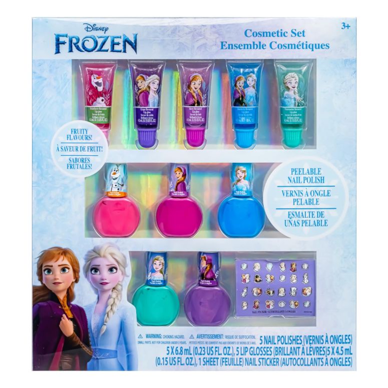 アナと雪の女王 アナ エルサ Disney Frozen 2 - Townley Girl Super Sparkly Cosmetic Makeup Set for Girls with Lip Gloss Nail Polish Nail Stickers - 11 Pcs|Perfect for Parties Sleepovers Makeovers| Birthday Gift for Girls 3 Yrs+ 【並行輸入品】