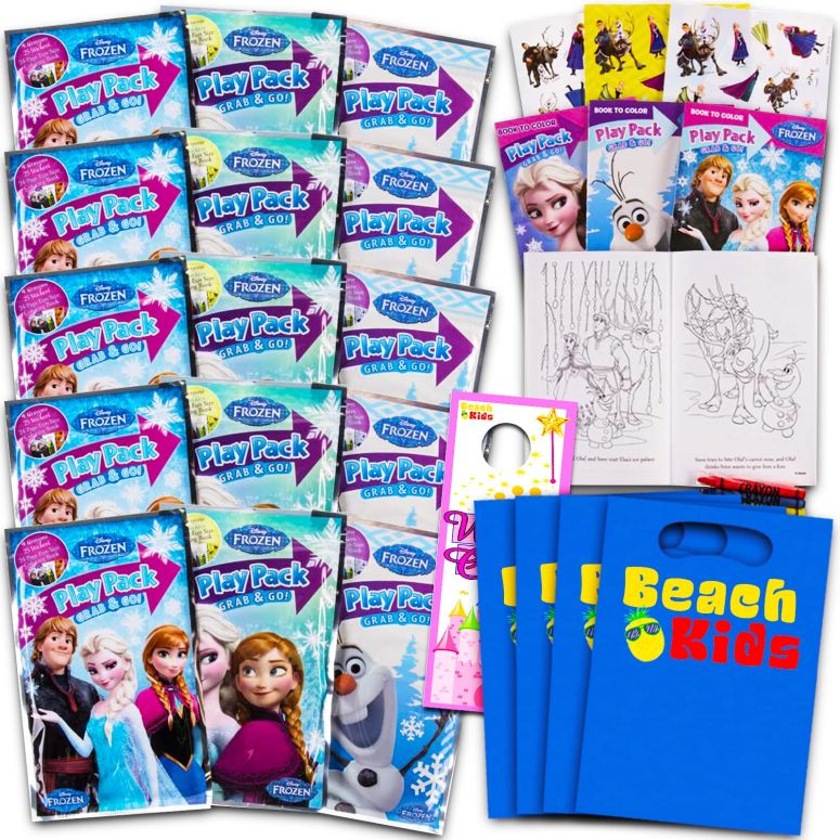 アナと雪の女王 アナ エルサ Set of 15 Full-Size Kids Play Packs Fun Party Favors Coloring Book Crayons Stickers (Disney Frozen) 【並行輸入品】
