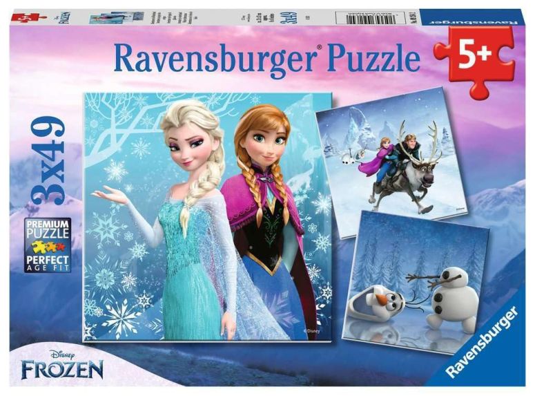 アナと雪の女王 アナ エルサ Ravensburger Disney Frozen Winter Adventures Puzzle Set - 3 x 49-Piece Jigsaw Puzzles for Kids | Unique Piece Design | Enhances Concentration & Creativity | FSC-Certified Materials 【並行輸入品】