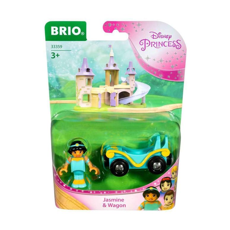 アラジンと魔法のランプ ジャスミン BRIO - 33359 Disney Princess Jasmine & Wagon | 2 Piece Toy Train for Kids Ages 3 and Up Multicolor 【並行輸入品】