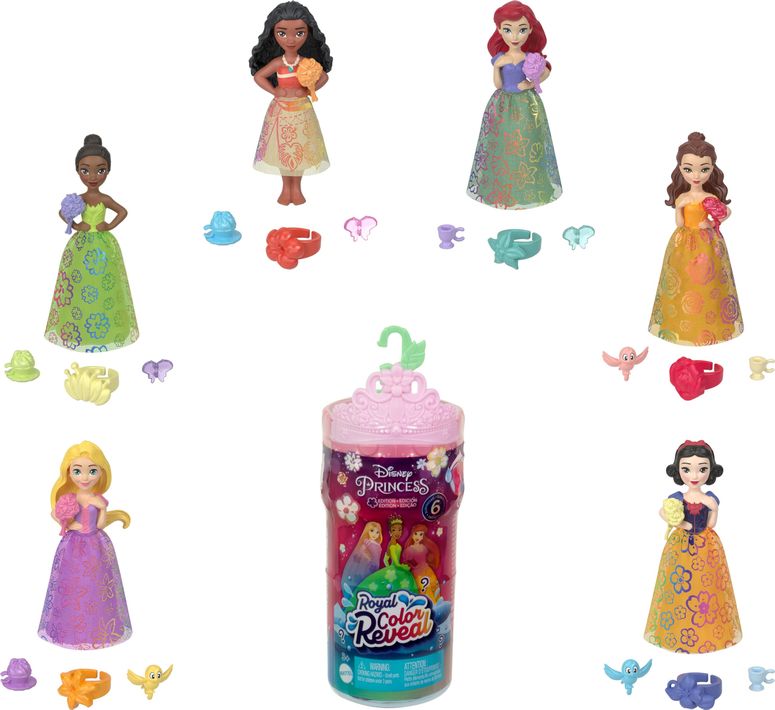 ディズニー プリンセス Disney Princess Mattel Disney Princess Toys, Small Doll Royal Color Reveal with 6 Surprises Including Scented Ring & 4 Accessories, Garden Party Series (Dolls May Vary) 【並行輸入品】