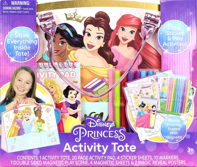 ディズニー プリンセス Disney Princess Tara Toys Princess Activity Tote - Ultimate Princess Adventure Bag with Coloring Books, Stickers, and Craft Supplies, Travel-Friendly Set for Little Artists, Imaginative Play, Ages 3+ ? 【並行輸入品】