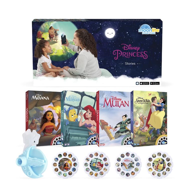 ディズニー プリンセス Disney Princess Moonlite Storytime Mini Projector with 4 Disney Princess Stories, A Magical Way to Read Together, Digital Storybooks, Fun Sound Effects, Learning Gifts for Kids Ages 1 and Up 【並行輸入品】