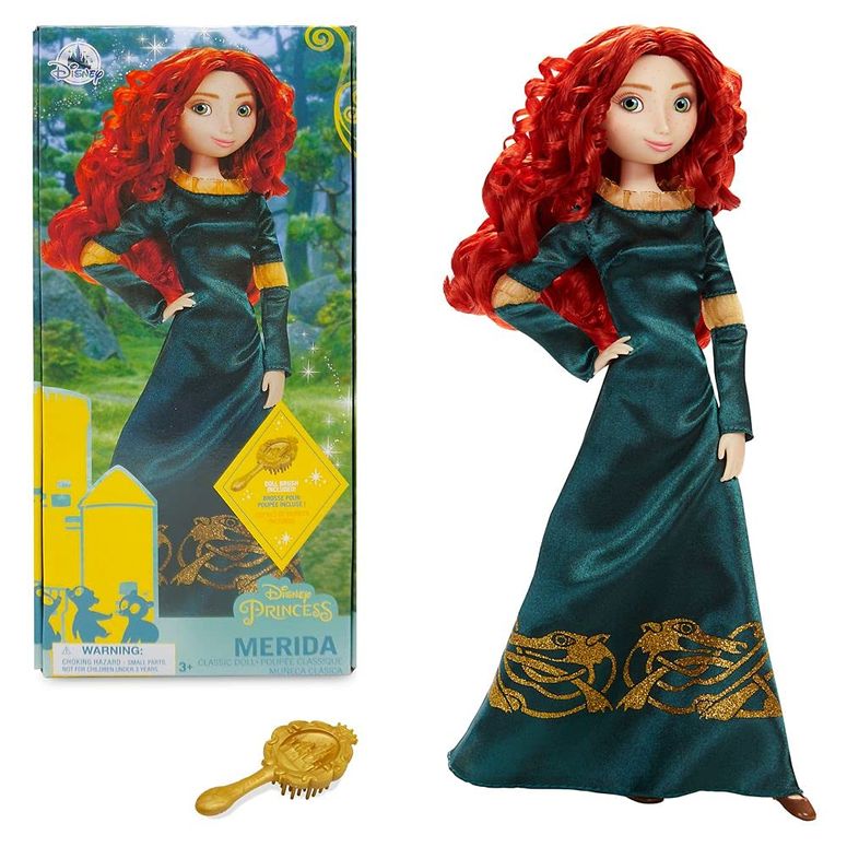 ディズニー プリンセス Disney Princess Disney Store Official Princess Classic Doll (Merida), 11 Inches, Includes Brush with Molded Details, Fully Posable Toy in Classic Outfit Princess Toys for Girls 【並行輸入品】