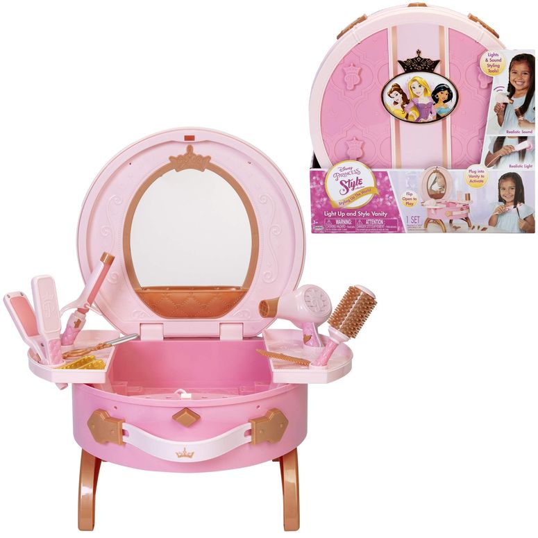 ディズニー プリンセス Disney Princess Disney Princess Vanity Style Collection Light Up and Style Vanity - Lights & Realistic Sound Styling Tools 【並行輸入品】
