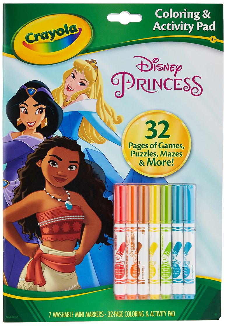 ディズニー プリンセス Disney Princess Crayola Disney Princess Color & Activity Book, 32 Coloring Pages & 7 Mini Markers, Gift for Kids, Packaging May Vary 【並行輸入品】