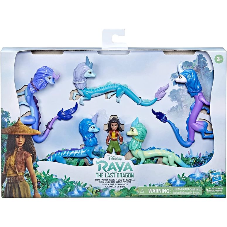 ディズニー プリンセス Disney ラーヤと龍の王国 ラーヤ Disney Princess Raya and The Last Dragon Sisu Family Pack, Includes 5 Dragon Toys and Raya Doll, Toys for Kids 3 and Up 【並行輸入品】画像