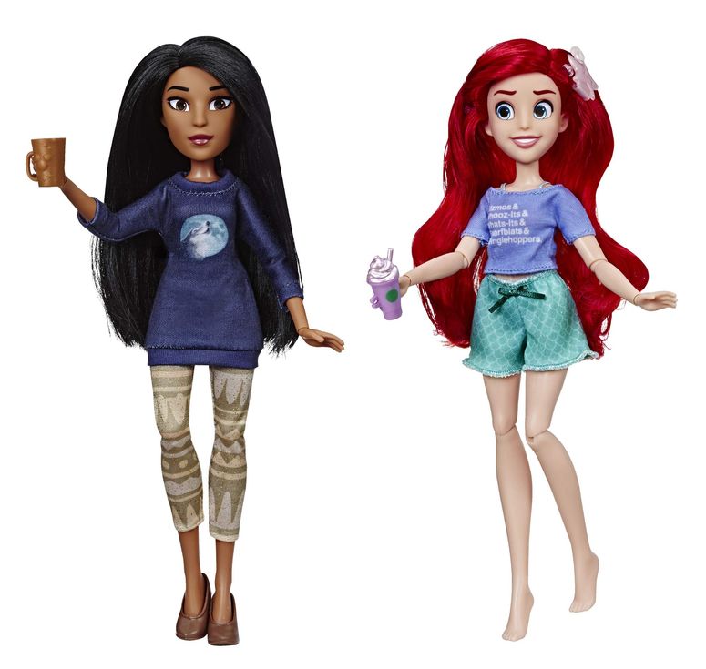プリンセス Princessアリエル Ariel リトルマーメイド Disney Princess Ralph Breaks The Internet Movie Dolls, Ariel and Pocahontas Dolls with Comfy Clothes and Accessories 【並行輸入品】
