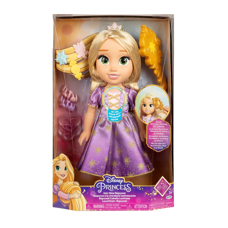 プリンセス ラプンツェル Disney Princess Rapunzel Doll, Magical Glowing Hair and Singing Doll with Accessories for Extra Play, Wear and Share The Accessories to Create Fun Hari Styles for You and Rapunzel! 【並行輸入品】
