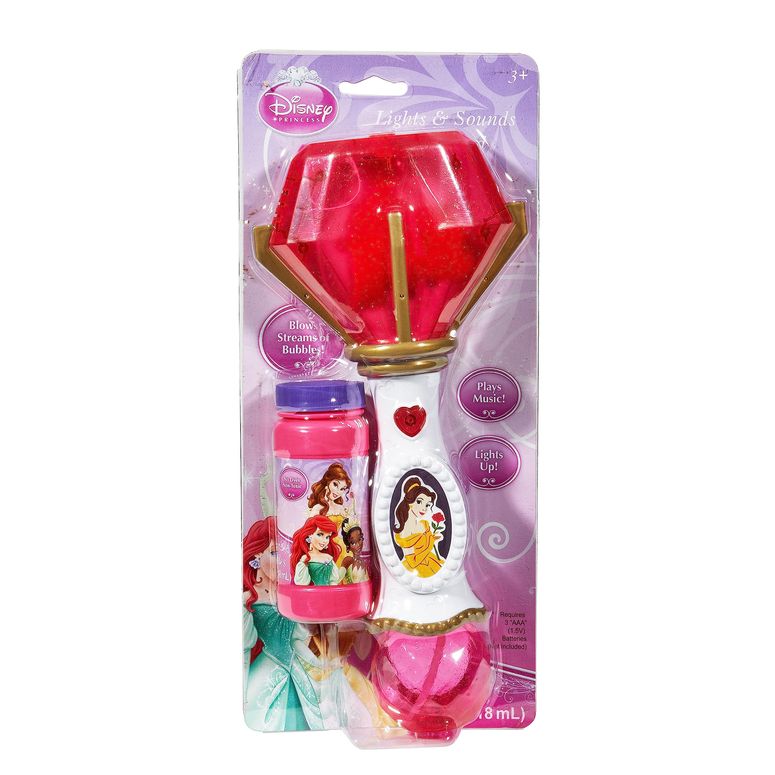 美女と野獣 ベル Little Kids Disney Princess Beauty and The Beast Belle Light and Sound Musical Bubble Wand, Includes Bubble Solution 【並行輸入品】