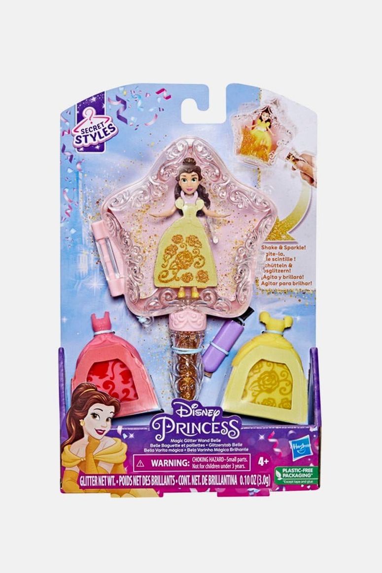 美女と野獣 ベル Disney Princess Secret Styles Magic Glitter Wand Belle Doll, Wand Playset, Arts and Crafts Toy for Kids 4 and Up 【並行輸入品】